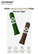 100% Catnip/Silvervine Filled Canvas Cigar CATWANT