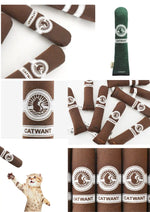 100% Catnip/Silvervine Filled Canvas Cigar CATWANT