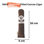 100% Catnip/Silvervine Filled Canvas Cigar CATWANT