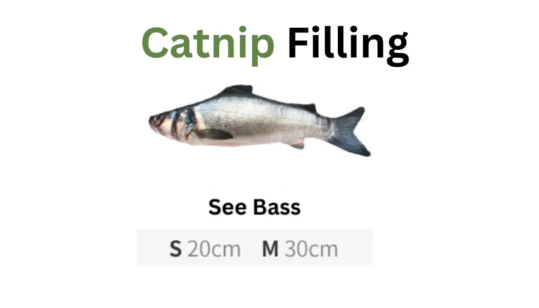 100% Silvervine/Catnip Filled Fish Cuddle Toy CATWANT