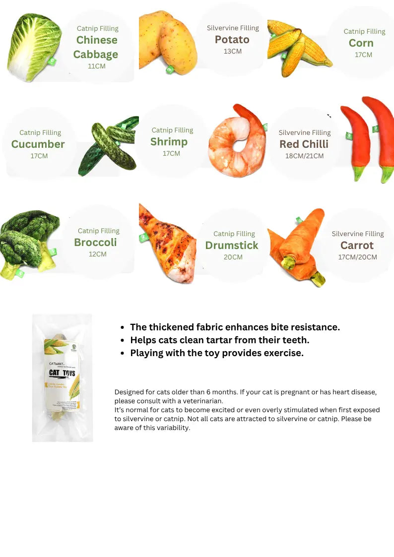 100% Silvervine/Catnip Filled Grocery Cuddle Toy CATWANT