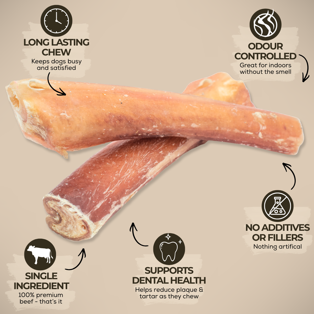6 Inch Monster Bully Stick Dog Chews, product photo 3 of 9