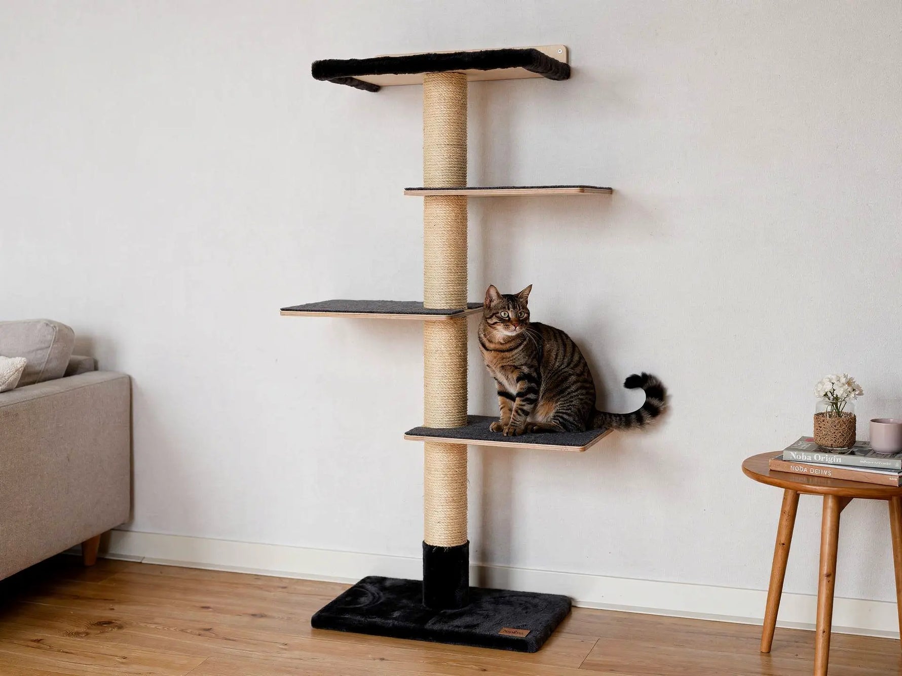 72 inches Wall Mounted Cat Tower - Perfect for small spaces Noba Animal Co.