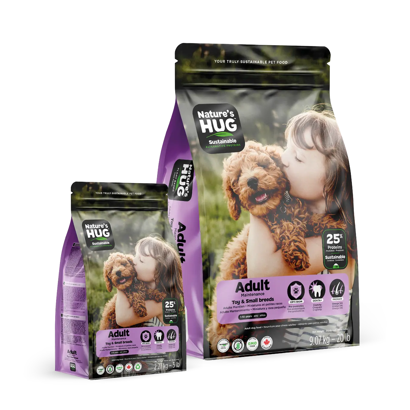 Adult, Dog Food for Toy & Small Breeds, (1-10 Years) With SRT™ Nature’s HUG™ Pet Food Inc.