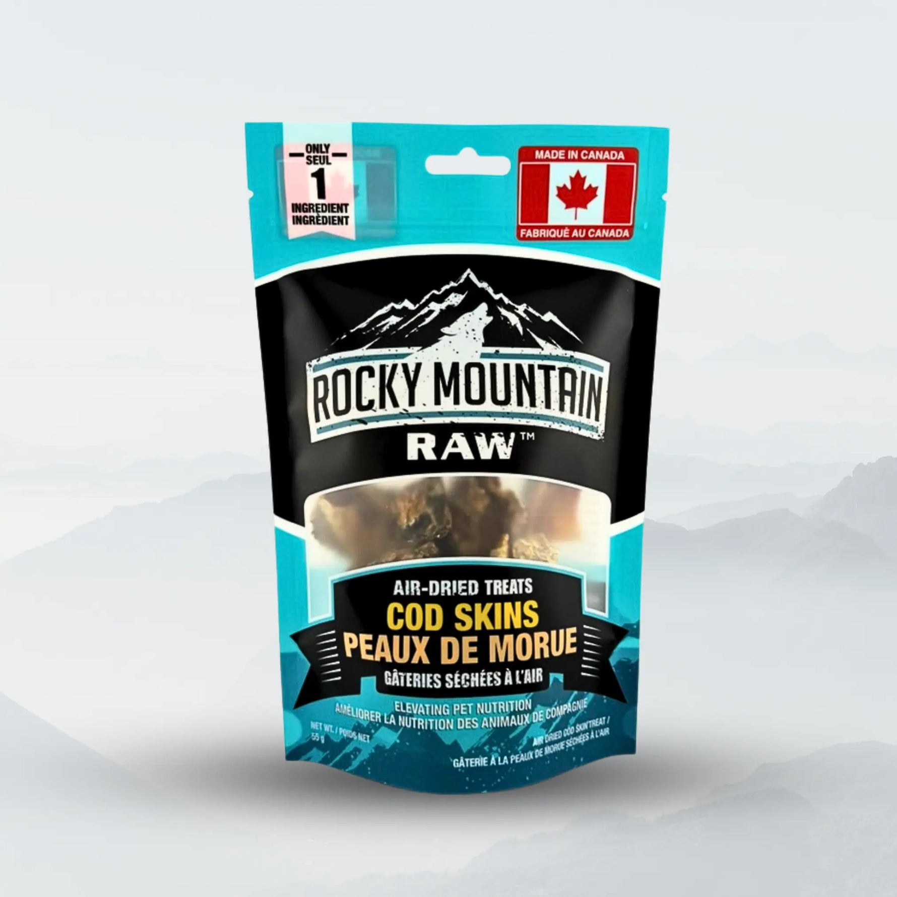 Air Dried Crispy Cod Skins 55g ROCKY MOUNTAIN RAW