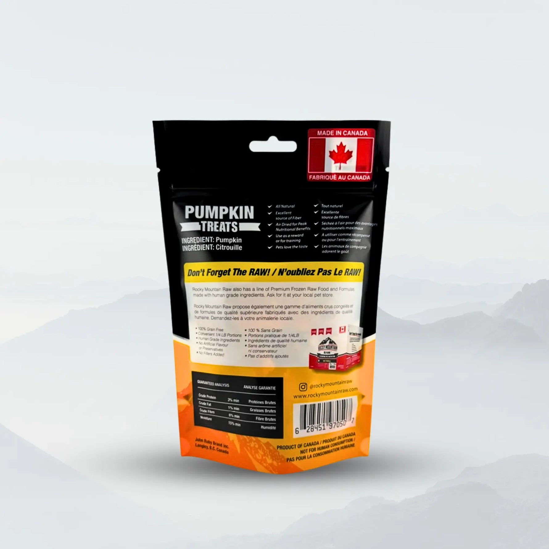 Air Dried Pumpkin Treats ROCKY MOUNTAIN RAW