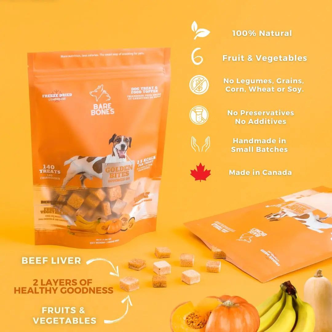 BARE BONE- GOLDEN BITES - LIVER TREATS Bare Bones