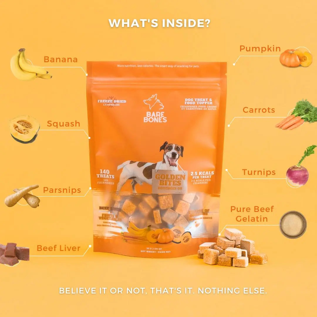 BARE BONE- GOLDEN BITES - LIVER TREATS Bare Bones