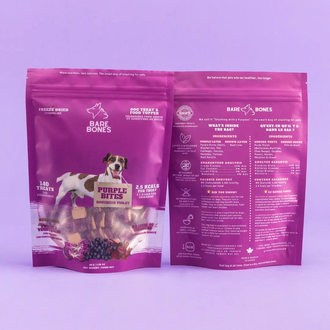 BARE BONE- PURPLE BITES - LIVER TREATS Bare Bones