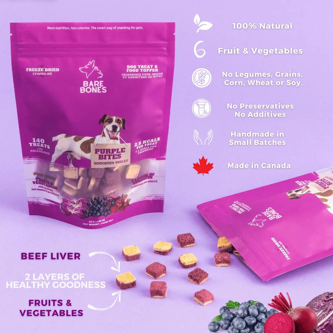 BARE BONE- PURPLE BITES - LIVER TREATS - PAWMART.ca