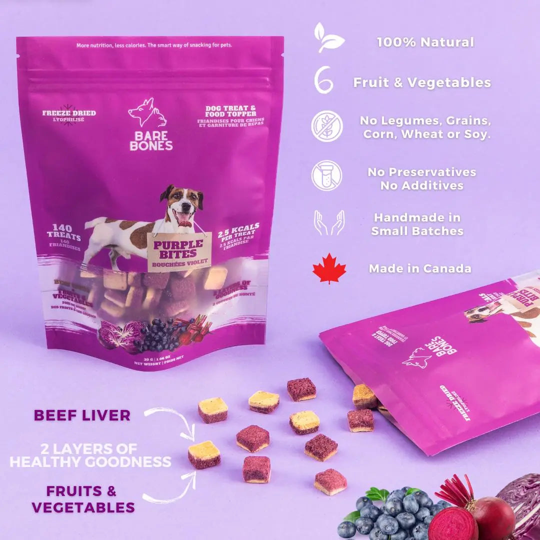 BARE BONE- PURPLE BITES - LIVER TREATS Bare Bones