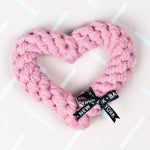 BARKHOLIC - Pink Heart Rope Dog Toy PAWMART.ca