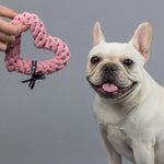 BARKHOLIC - Pink Heart Rope Dog Toy PAWMART.ca