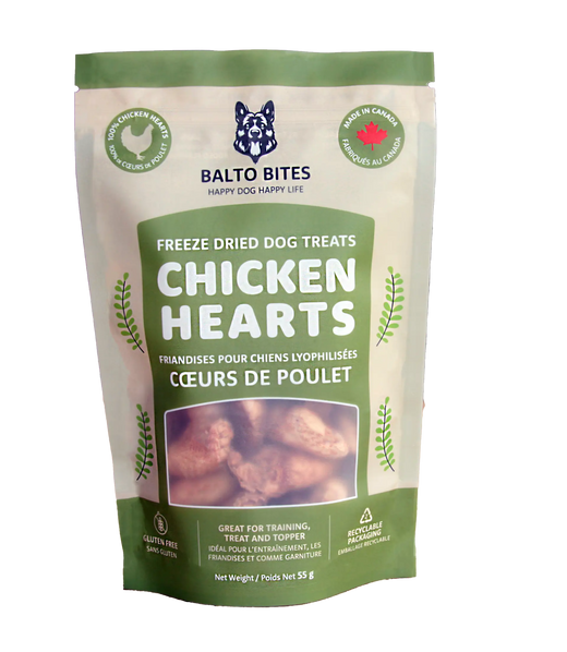 Balto Bites - Freeze-Dried Chicken Hearts - Dog Treats PAWMART Pet Store - Grooming - Toronto