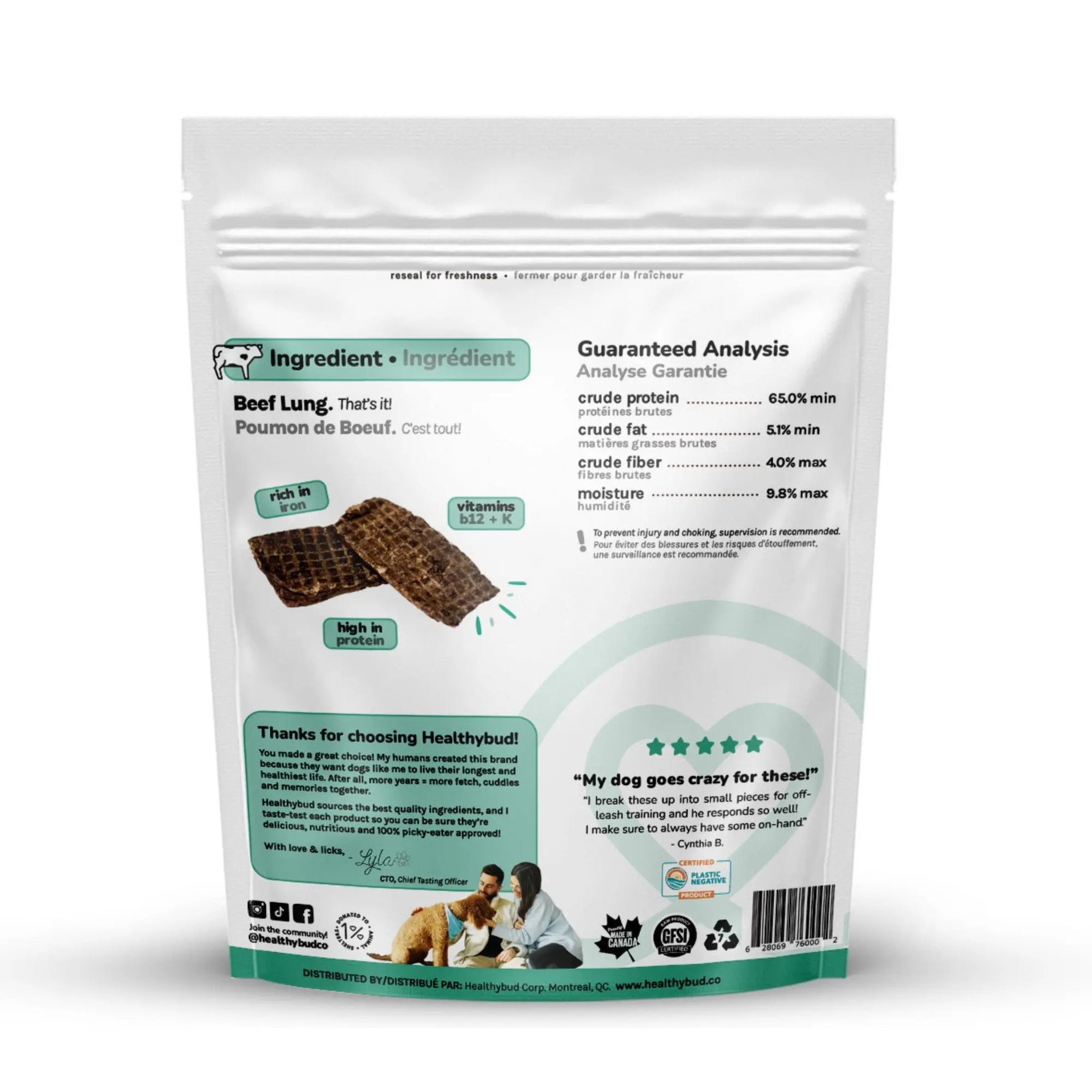 Beef Lung Wafers healthybud