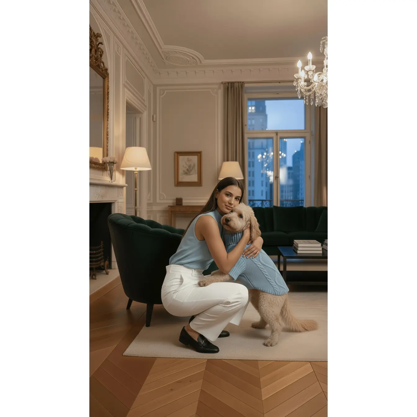 Blue Sweater Puccissimé Pet Couture