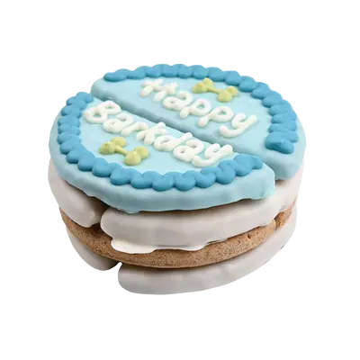 Bosco and Roxy's - Giant Shareable, 6-piece Blue Cake - Birthday - Dog Biscuit Bosco And Roxy
