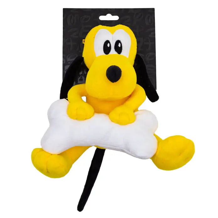 Buckle-Down- Disney Pluto With Bone Sitting Pose - Dog toy Squeaker Plush Buckle-Down