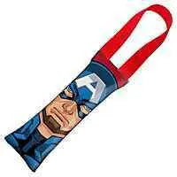 Buckle-Down - MARVEL AVENGERS Dog Toy Squeaky Tug Toy - Captain American Face Buckle-Down