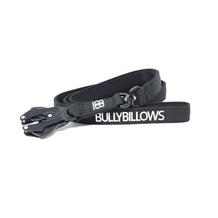 BullyBellows - 1.4M SWIVEL COMBAT LEAD | NEOPRENE LINED, SECURE RATED CLIP WITH SOFT HANDLE - BLACK BullyBillows