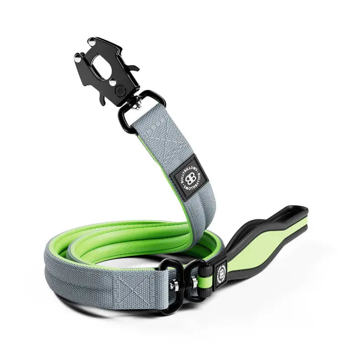 BullyBillows - 1.2M MINI COMBAT LEAD | FOAM & NEOPRENE LINED WITH SOFT HANDLE - Metal Grey & Neon BullyBillows