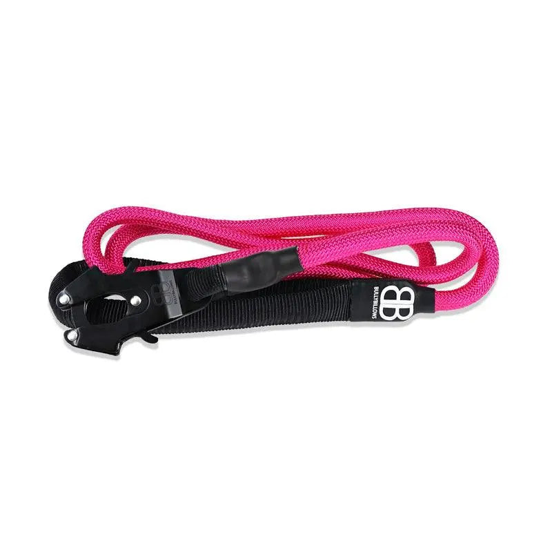 BullyBillows - 1.4M COMBAT ROPE LEAD - SECURE RATED CLIP - Magenta - PAWMART.ca