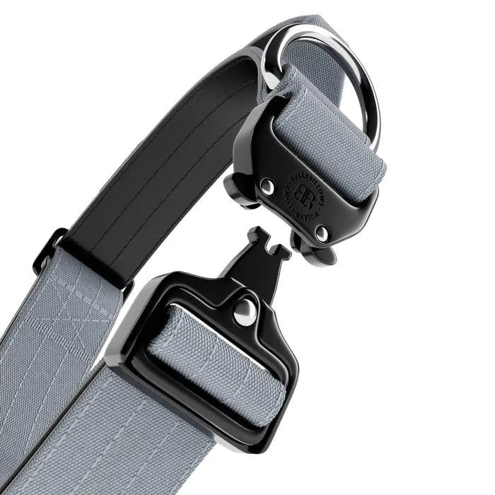 BullyBillows - 4CM COMBAT® COLLAR | RATED CLIP - WITH HANDLE - Metal Grey - PAWMART.ca