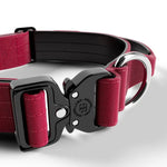 BullyBillows - 4CM COMBAT® COLLAR | WITH HANDLE & RATED CLIP - Burgundy BullyBillows