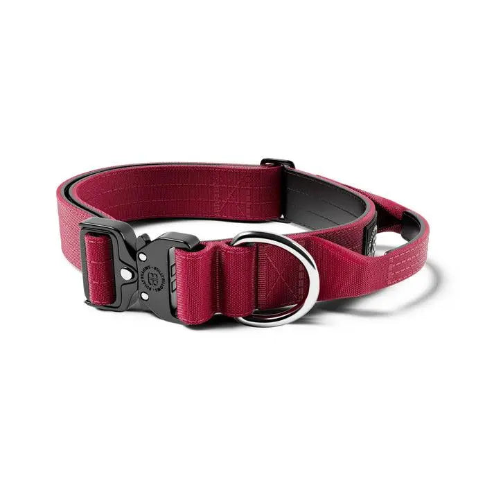 BullyBillows - 4CM COMBAT® COLLAR | WITH HANDLE & RATED CLIP - Burgundy - PAWMART.ca