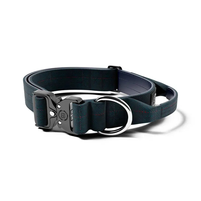 BullyBillows - 4CM TWEED COMBAT® COLLAR | WITH HANDLE & RATED CLIP - MIDNIGHT BLUE BullyBillows