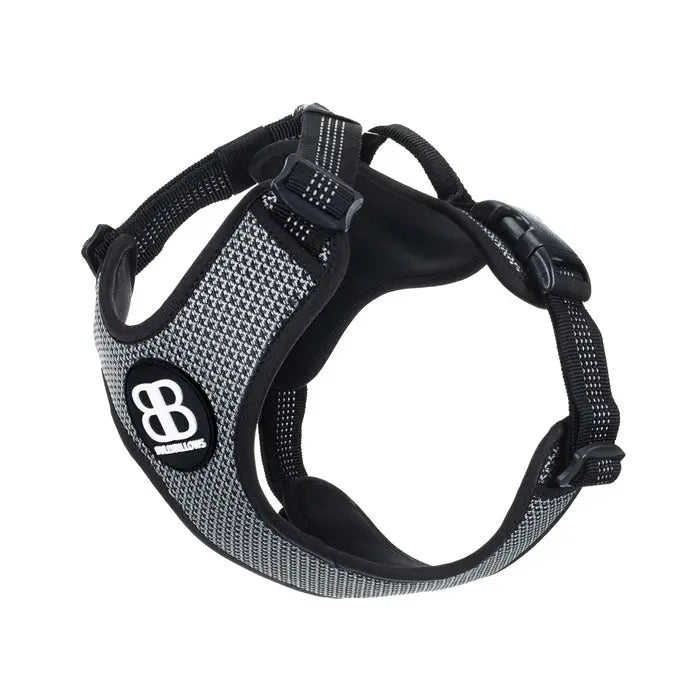 BullyBillows - ACTIVE HARNESS | WITH HANDLE - PADDED LINING & HIGHLY REFLECTIVE - BLACK - PAWMART.ca