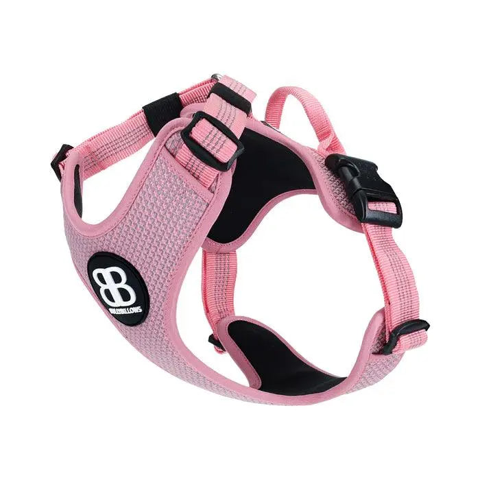 BullyBillows - ACTIVE HARNESS | WITH HANDLE - PADDED LINING & HIGHLY REFLECTIVE - PINK - PAWMART.ca