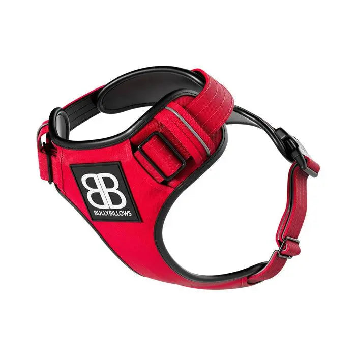 BullyBillows - PREMIUM COMFORT HARNESS | NON RESTRICTIVE & ADJUSTABLE - RED - PAWMART.ca