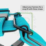 BullyBillows - TRI-HARNESS® | ANTI-PULL, ADJUSTABLE & DURABLE - DOG TRAINERS CHOICE - LIGHT BLUE V2.0 - PAWMART.ca