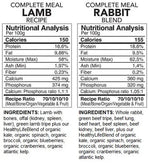 BACK2RAW - COMPLETE LAMB / COMPLETE LAMB RECIPE (12LB BOX) BACK2RAW