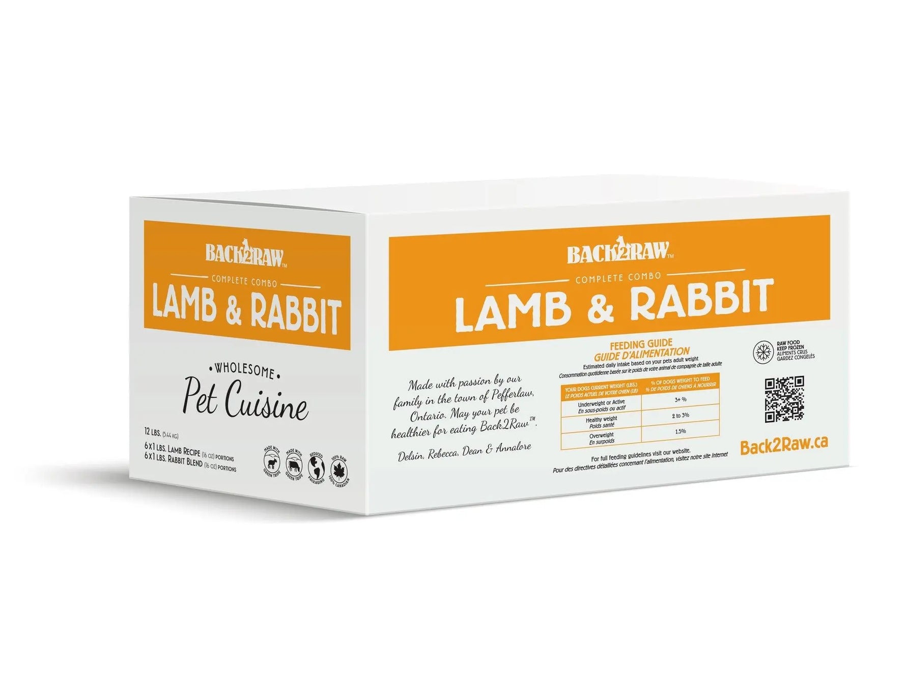 BACK2RAW - COMPLETE LAMB / COMPLETE LAMB RECIPE (12LB BOX) - PAWMART.ca