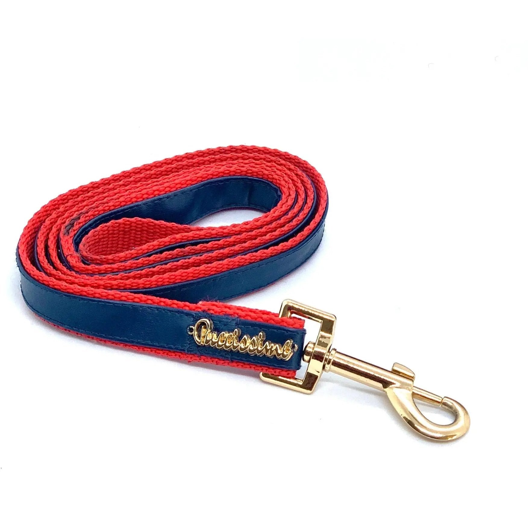 Cardinal Leash with hands-free extension Puccissimé Pet Couture