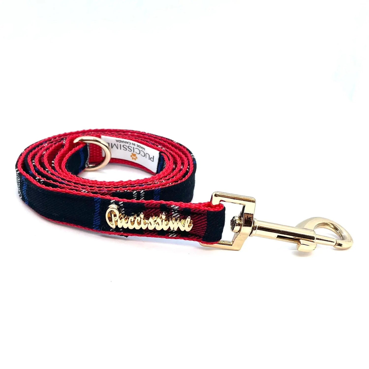 Carnegie leash with hands-free extension Puccissimé Pet Couture