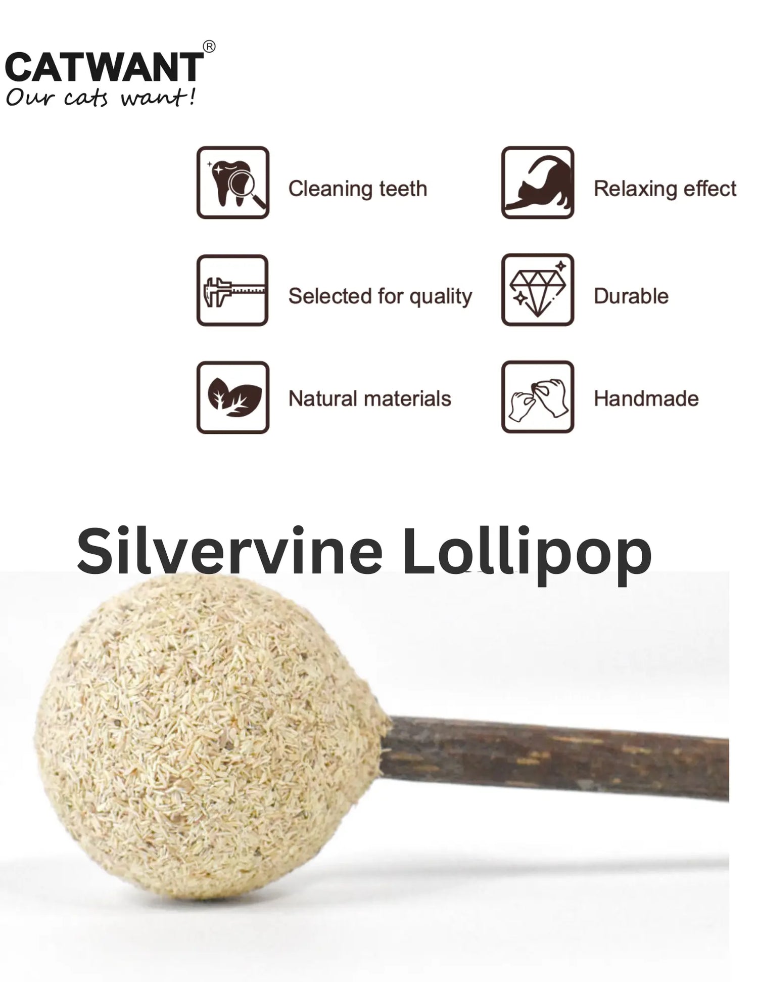 Catnip / Silvervine Lollipop CATWANT
