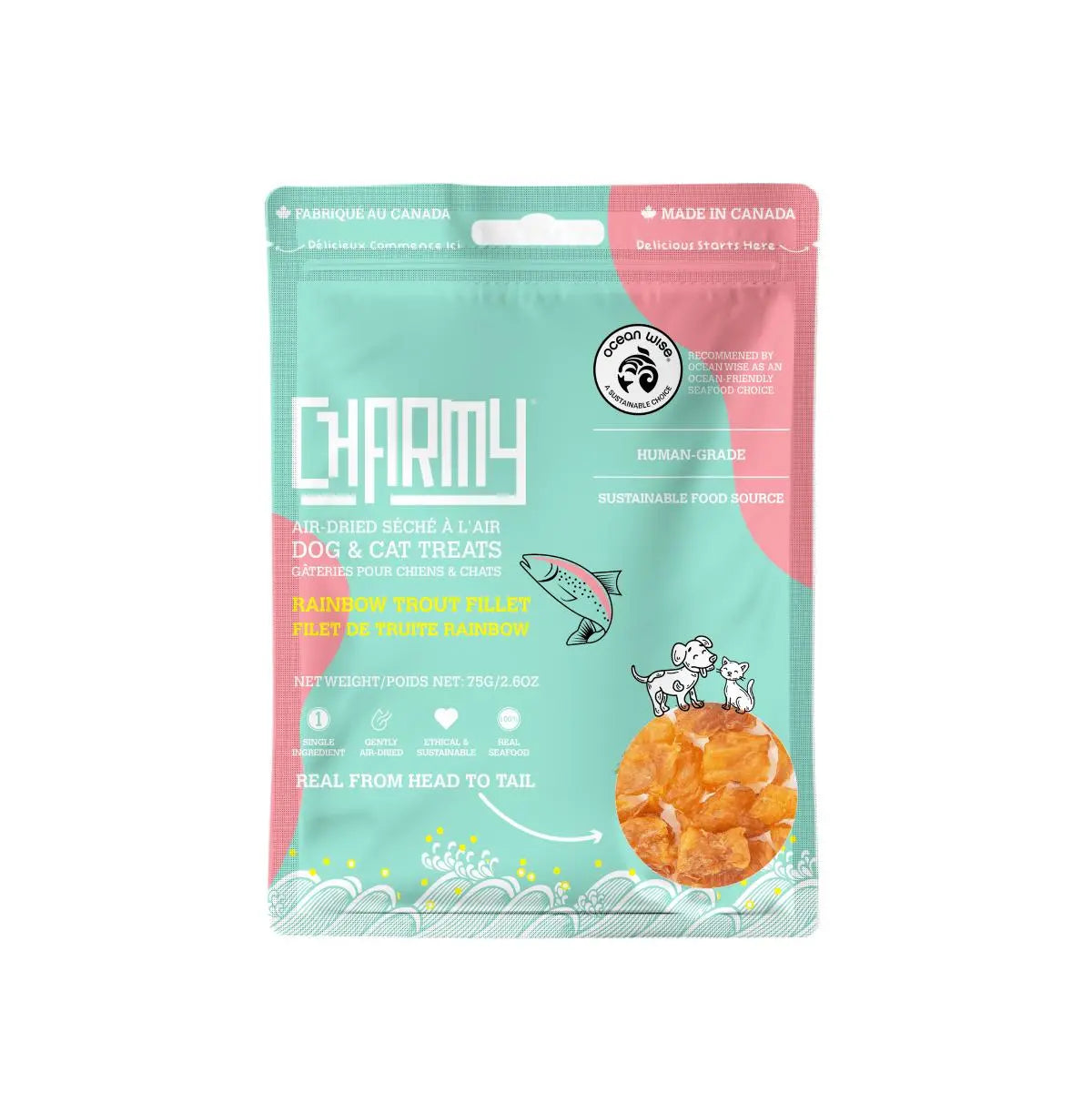 Charmy - Rainbow Trout  - Treats for Dog and Cat - PAWMART.ca