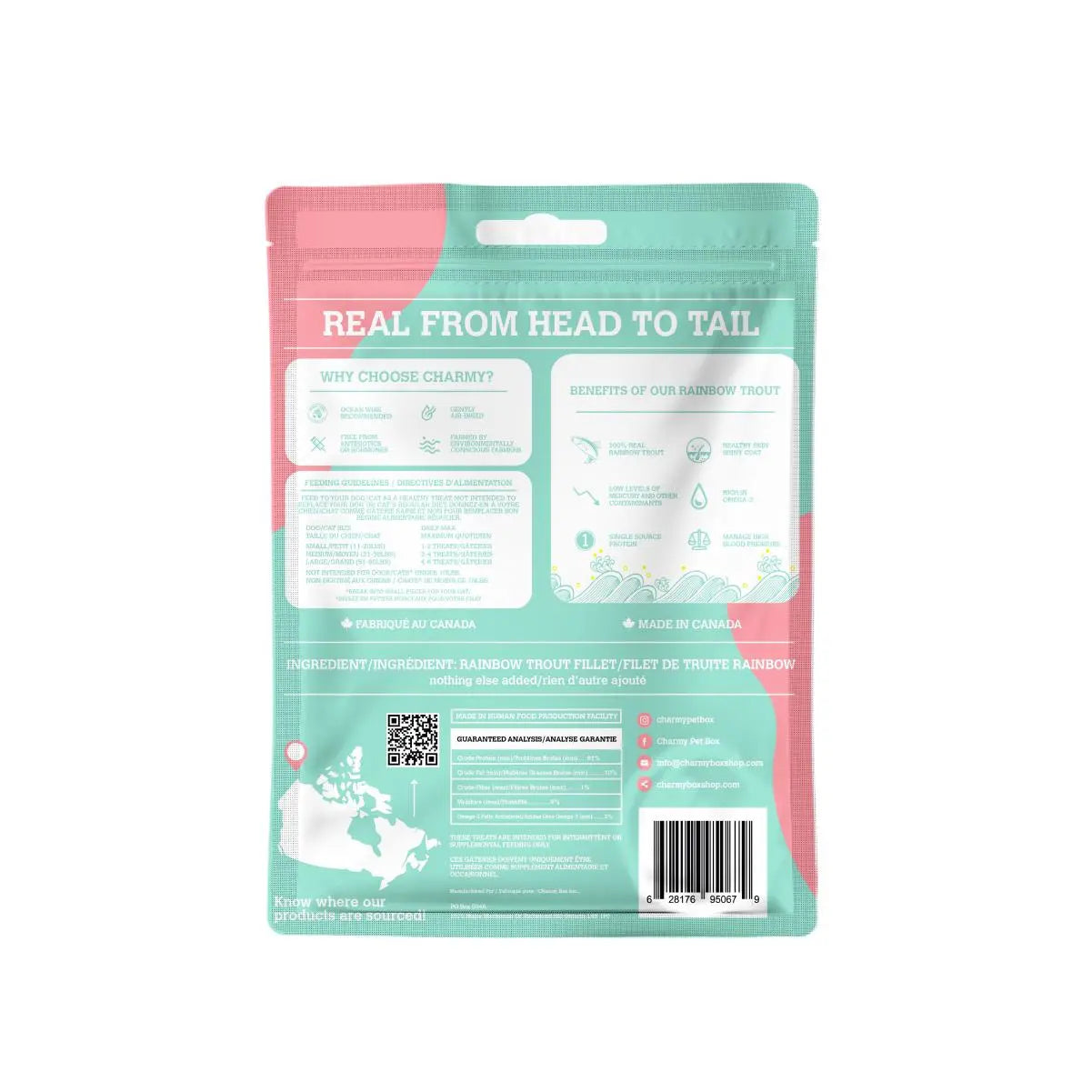 Charmy - Rainbow Trout  - Treats for Dog and Cat - PAWMART.ca Canadian Pet Store & Pet Grooming