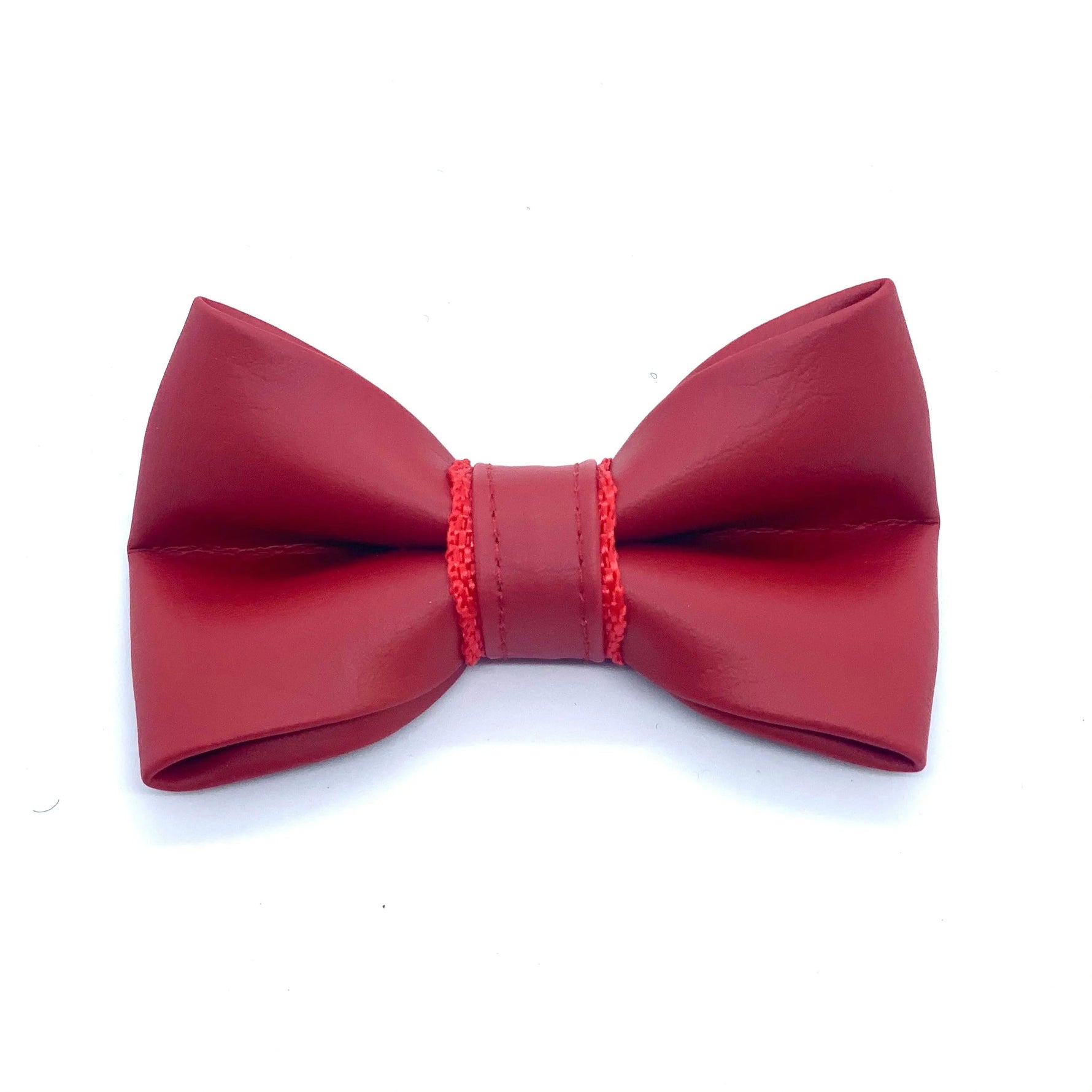 Cherry Red Leather Collar Puccissimé Pet Couture