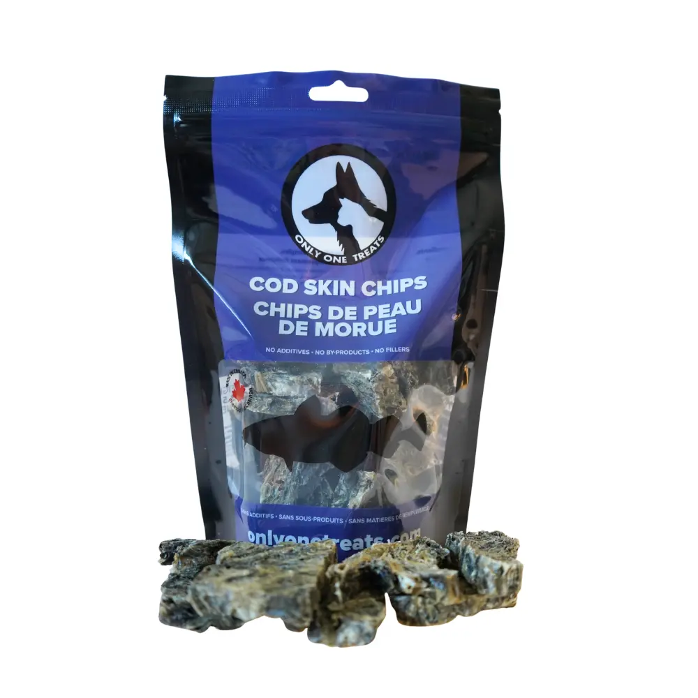 Cod Skin Chips 100g Only One Treats