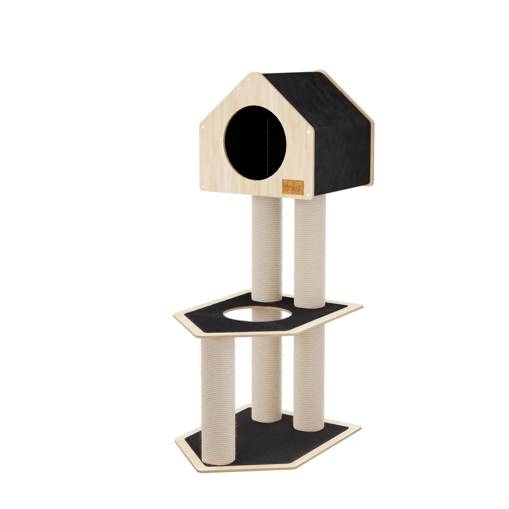 Condo Hideout - 2-Level Deluxe Cat Tree Noba Animal Co.