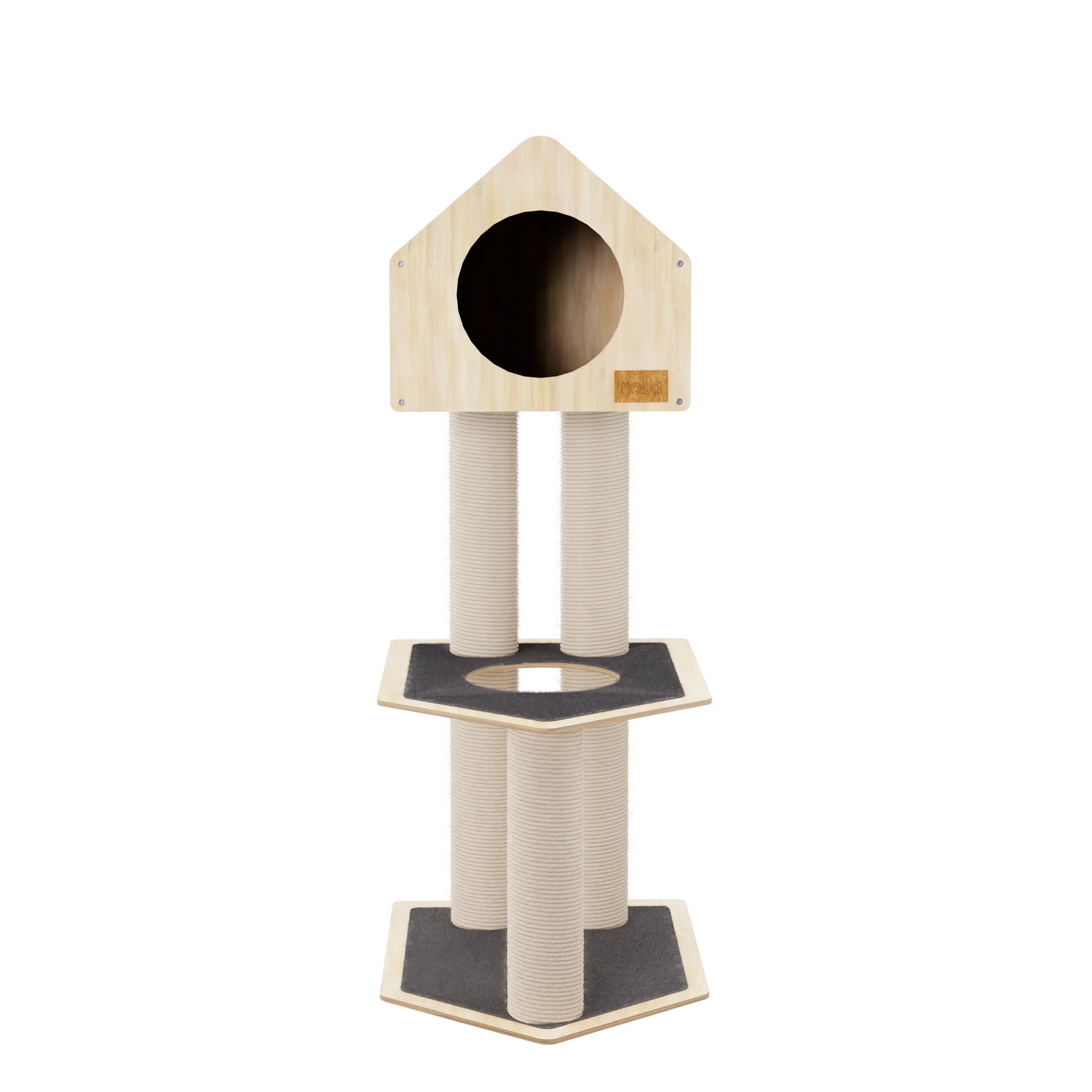 Condo Hideout - 2-Level Deluxe Cat Tree Noba Animal Co.