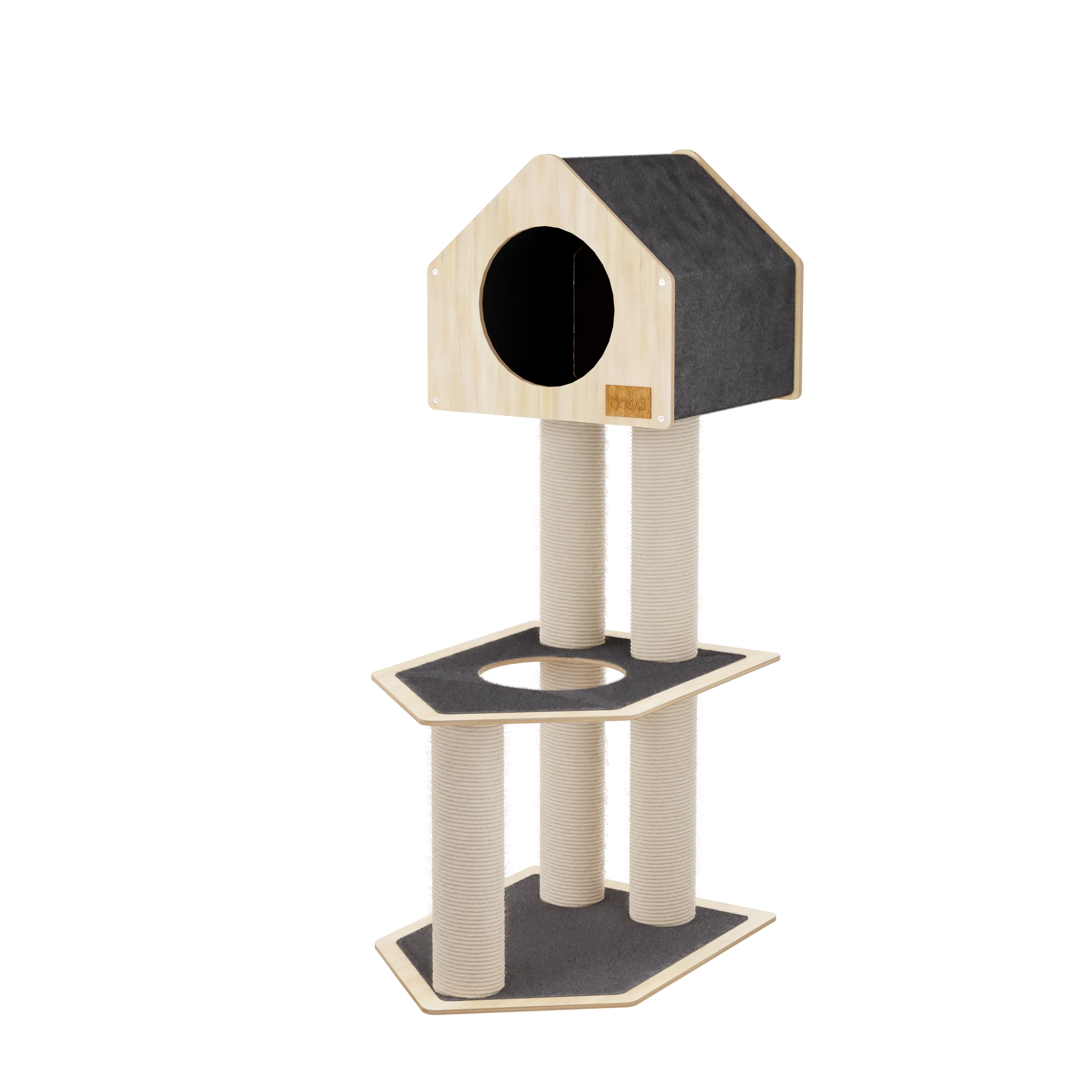 Condo Hideout - 2-Level Deluxe Cat Tree Noba Animal Co.
