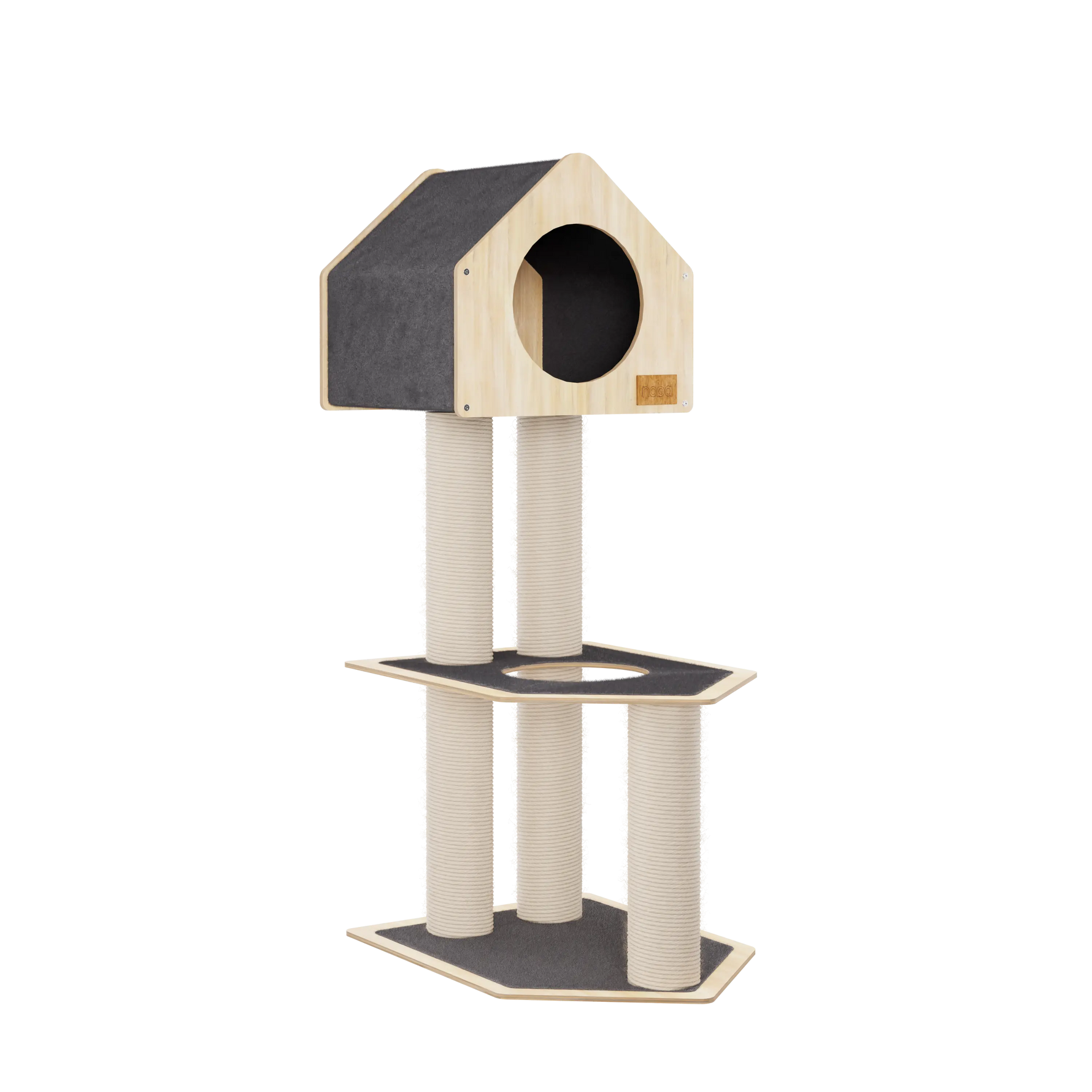 Condo Hideout - 2-Level Deluxe Cat Tree Noba Animal Co.