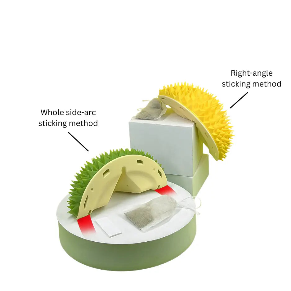 Durian Cat Rubbing Ball (Green color)  – Slow Feeder & Itch Relief Toy Doge N Cate