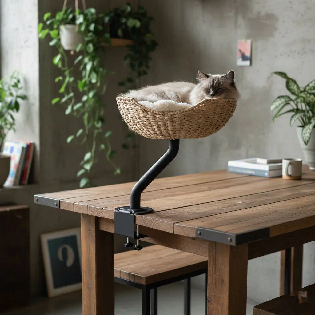 ERGO PURRCH - The Sustainable Desk-Mounted Cat Bed ERGO PURRCH INC