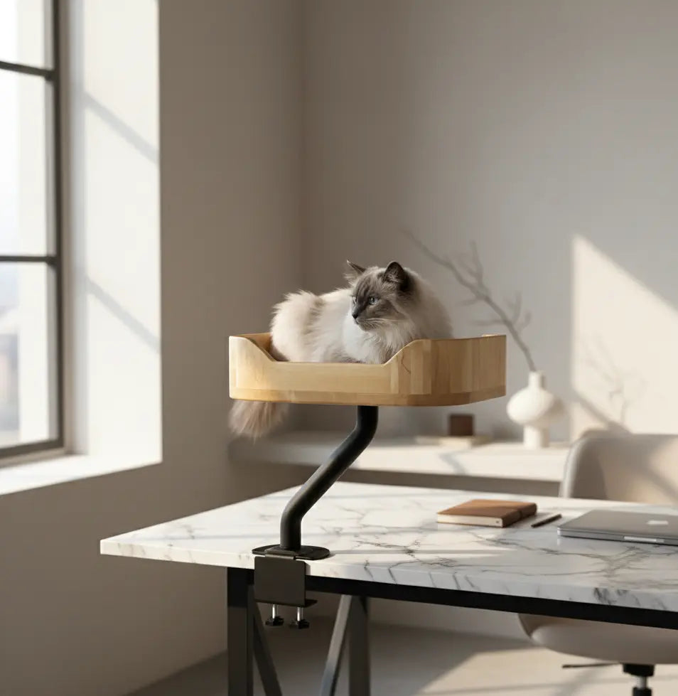 ERGO PURRCH - The Sustainable Desk-Mounted Cat Bed ERGO PURRCH INC